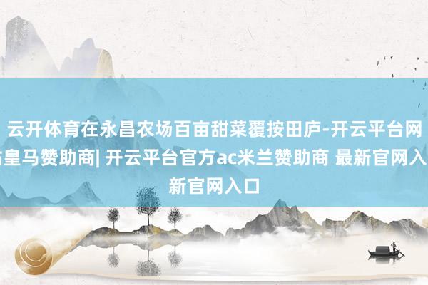 云开体育在永昌农场百亩甜菜覆按田庐-开云平台网站皇马赞助商| 开云平台官方ac米兰赞助商 最新官网入口